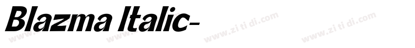 Blazma Italic字体转换